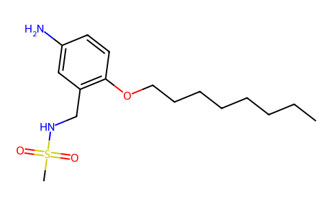 Methanesulfonamide, N-(5-amino-2-(octyloxy)benzyl)- 5819-88-5